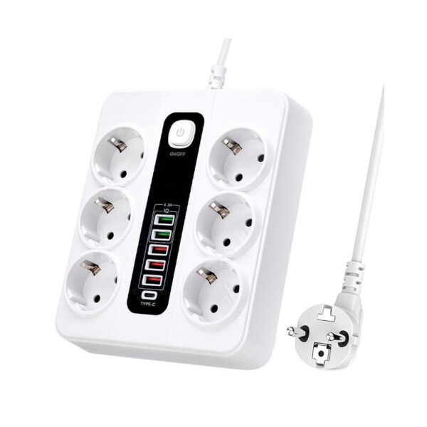 Πολύπριζο 6 θέσεων με διακόπτη