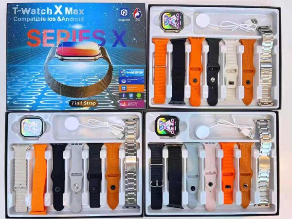 Σετ Smartwatch με 7 λουράκια – T-Watch X Max