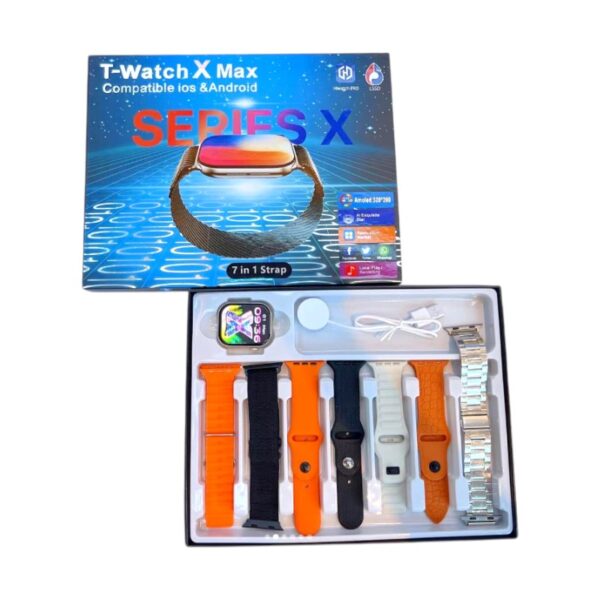Σετ Smartwatch με 7 λουράκια – T-Watch X Max Σετ Smartwatch με 7 λουράκια – T-Watch X Max